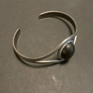 Silver and Onyx Cuff Bracelet - Ireland